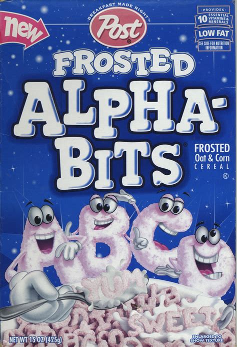 Frosted alpha bits cereal. Things To Know About Frosted alpha bits cereal. 